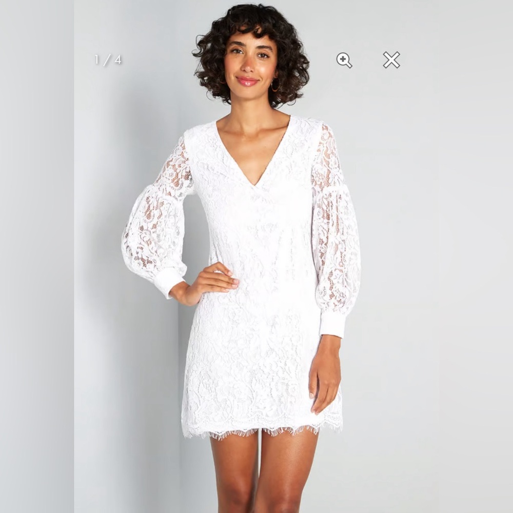 ModCloth NWT For Love and‎ Lace Mini Dress - White